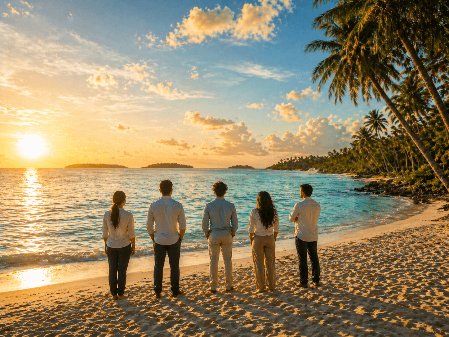 Travel Laccadives team at the beach